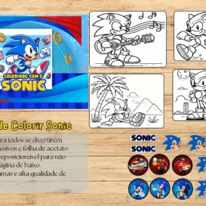 Livro de colorir Sonic