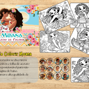 Livro de colorir Moana