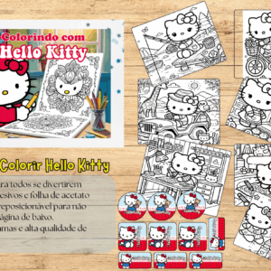 Livro de colorir Hello Kitty