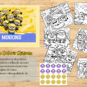 Livro de colorir Minions